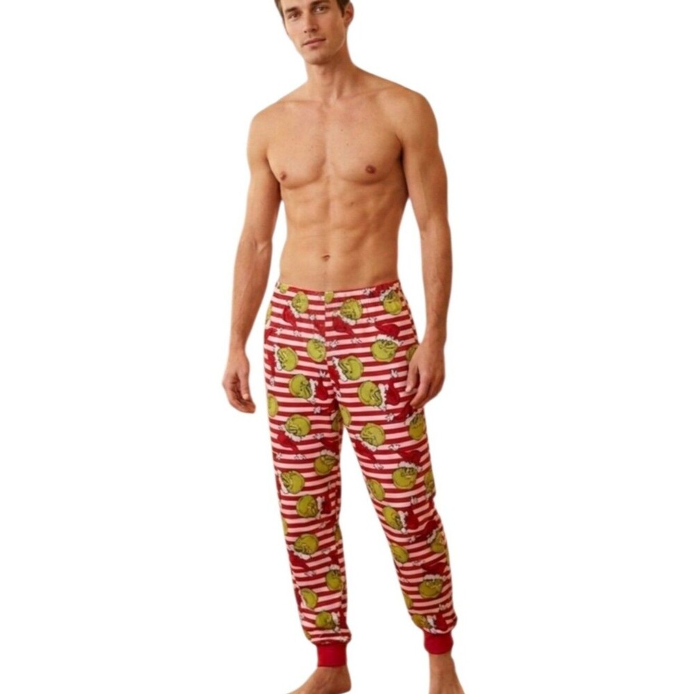 Dr Seuss The Grinch Lounge Pants Unisex Mens Sz S 28 To 30 Waist Christmas 2024